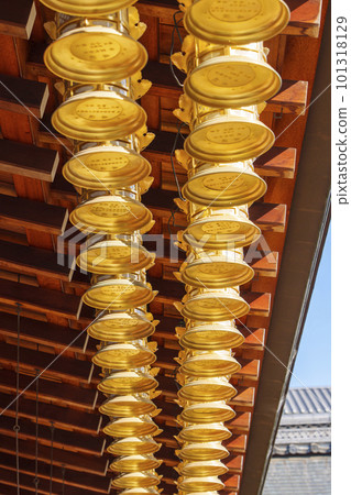 Toji，Saiin，Dainichido，一排排掛著的燈籠 101318129