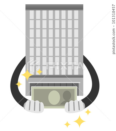 Company giving money, personification 101318457
