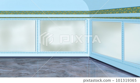 Empty white walls in an art gallery illustration Empty white walls in an art gallery illustration 101319365