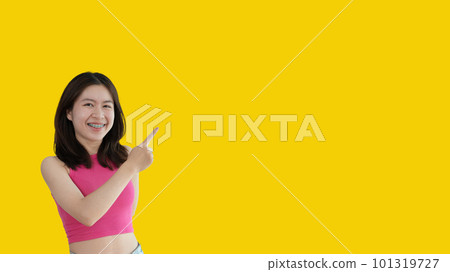 Asian woman pointing finger inviting click here, It is recommended to follow this direction or click on this link, Space for promotion here, Register or apply for membership, Click here. Asian woman pointing finger inviting click here, It is recommended to follow this direction or click on this link, Space for promotion here, Register or apply for membership, Click here. 101319727