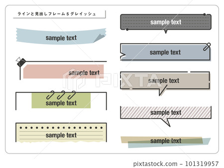 line and heading frame 5 greyish 101319957