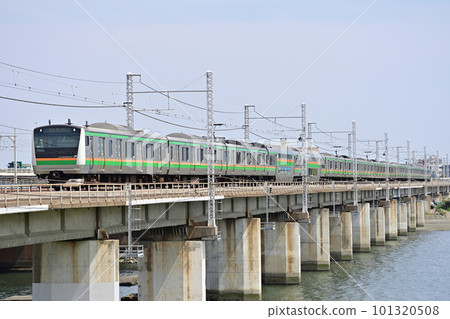 東海道本線茅崎-平塚 JR東日本E233系3000系U631編隊(小山) 東海道本線茅崎-平塚 JR東日本E233系3000系U631編隊(小山) 101320508