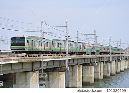 Tokaido Main Line Chigasaki-Hiratsuka JR East E231 series 1000 series U588 formation (Oyama) Tokaido Main Line Chigasaki-Hiratsuka JR East E231 series 1000 series U588 formation (Oyama) 101320509