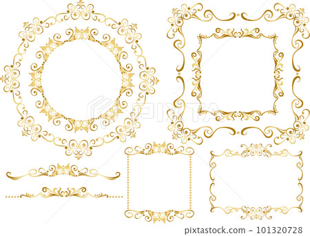 Vintage calligraphic style frame material 12 Vintage calligraphic style frame material 12 101320728