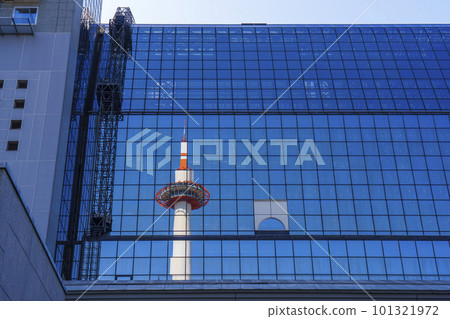 Kyoto Station Building with Kyoto Tower 101321972