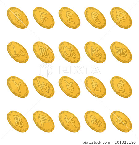 Illustration of various currencies 101322186