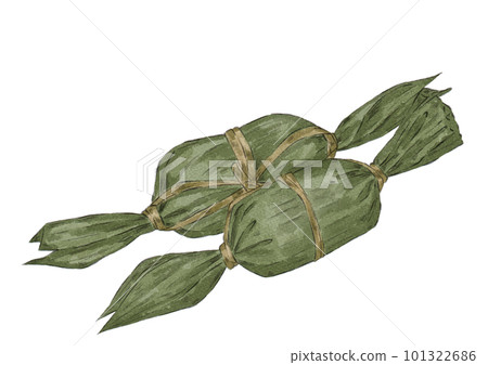 多個竹餃子的插圖(水彩風格) 多個竹餃子的插圖(水彩風格) 101322686