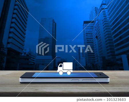 Business truck transportation online concept Business truck transportation online concept 101323683