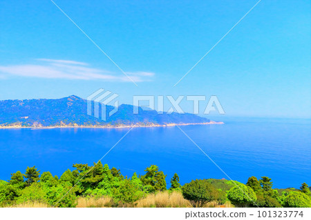 金華山、石卷灣和押賀半島的天空 101323774