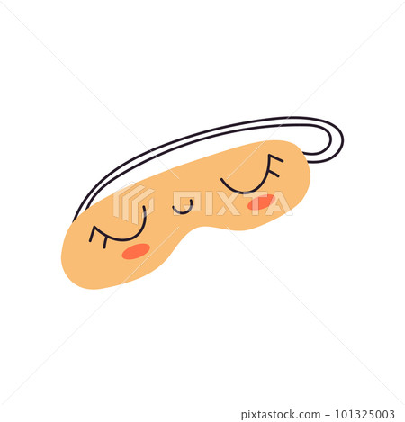 Cute Sleep Mask. Concept of Self-love. Vector illustration Cute Sleep Mask. Concept of Self-love. Vector illustration 101325003