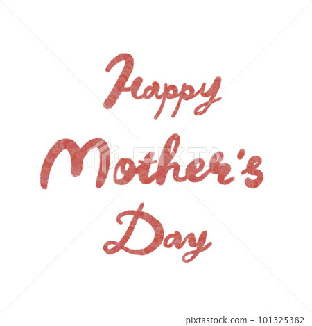 Pink Mother's Day logo character [Happy Mother's Day] cursive English 101325382