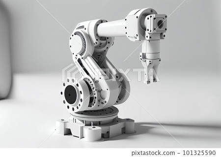 robotic arm 3d on white background. Mechanical hand. Industrial robot robotic arm 3d on white background. Mechanical hand. Industrial robot 101325590
