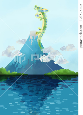 Background material for New Year's cards in the year of the dragon 101326206