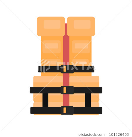 Life jacket illustration in color cartoon style. Editable vector graphic design. 101326403