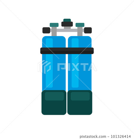 Oxygen tanks illustration in color cartoon style. Editable vector graphic design. Oxygen tanks illustration in color cartoon style. Editable vector graphic design. 101326414