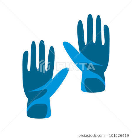 Diving gloves illustration in color cartoon style. Editable vector graphic design. Diving gloves illustration in color cartoon style. Editable vector graphic design. 101326419