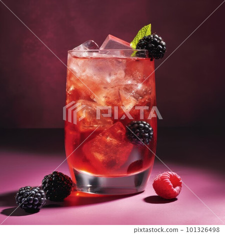 Berry cocktail. Fresh summer cocktail. Generate Ai Berry cocktail. Fresh summer cocktail. Generate Ai 101326498