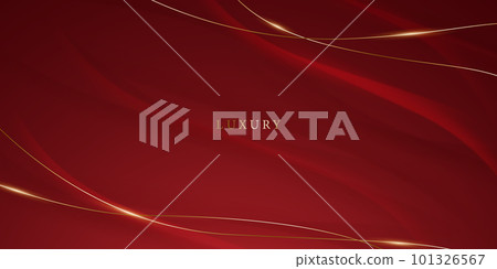 Abstract background design modern red and gold geometric elements vector illustration 101326567