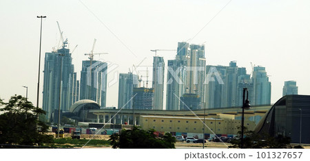 Dubai, UAE February 20, 2020: Dubai city buildings and avenues 101327657