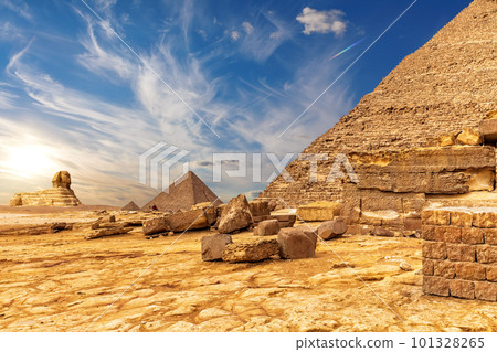 The Pyramids of Giza on the way to the Great Sphinx, Egypt 101328265