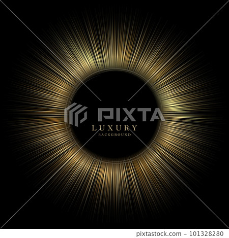 Isolated abstract frame with golden rays on a black background Isolated abstract frame with golden rays on a black background 101328280
