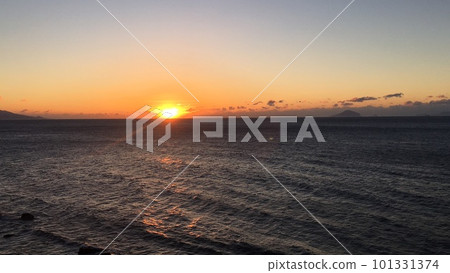 Sunset over the sea 101331374
