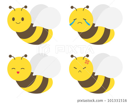 一套 4 只鬆散可愛的蜜蜂 顏色 101331516