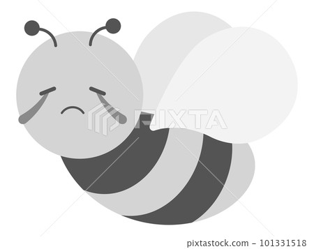 鬆散的蜜蜂哭泣灰度 101331518