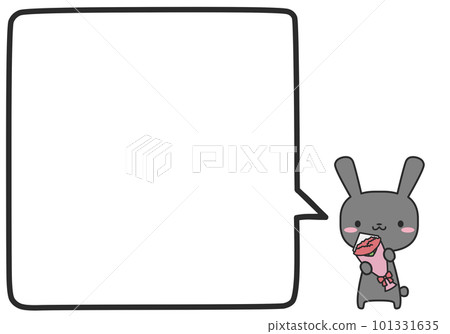 Mother's Day rabbit and a simple square balloon Mother's Day rabbit and a simple square balloon 101331635