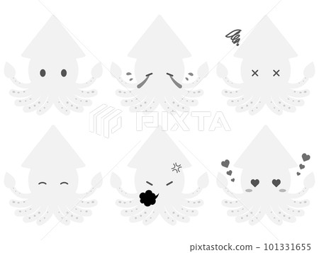 鬆散魷魚 6 種類型灰度 101331655