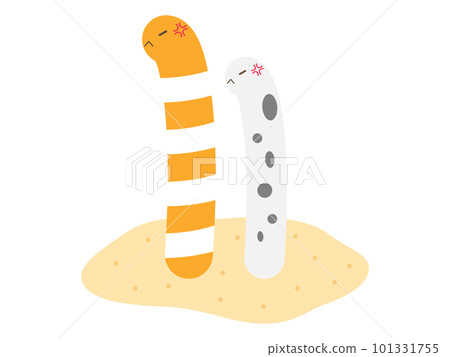 Loose garden eel gets angry 101331755