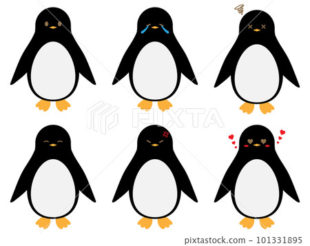 6 件套鬆散可愛的企鵝顏色 101331895