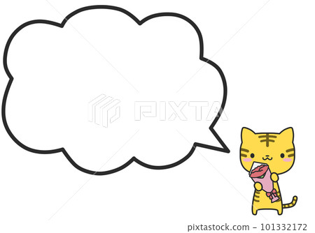 母親節老虎和一個簡單的蓬鬆氣球 母親節老虎和一個簡單的蓬鬆氣球 101332172