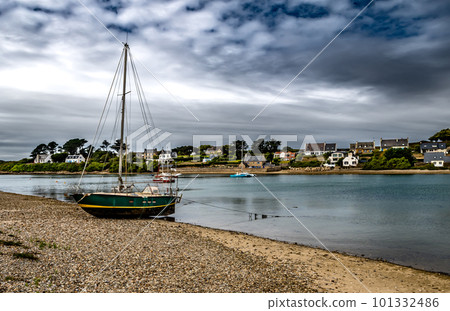 Village Le Conquet At The Finistere Atlantic Coast In Brittany, France Village Le Conquet At The Finistere Atlantic Coast In Brittany, France 101332486