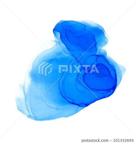 Watercolour drawing of abstract shape. White background, different tints of light-blue with brighter and darker areas make illusion of deepness and 3D effect. For textile prints, cards, scrapbooking. Watercolour drawing of abstract shape. White background, different tints of light-blue with brighter and darker areas make illusion of deepness and 3D effect. For textile prints, cards, scrapbooking. 101332693