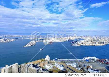 從大阪府咲洲宇宙塔眺望(天保山方向) 從大阪府咲洲宇宙塔眺望(天保山方向) 101333366