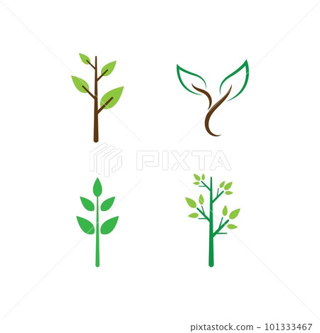 green leaf illustration 101333467