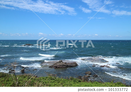 Sea of Japan and blue sky in Fukui Prefecture Sea of Japan and blue sky in Fukui Prefecture 101333772