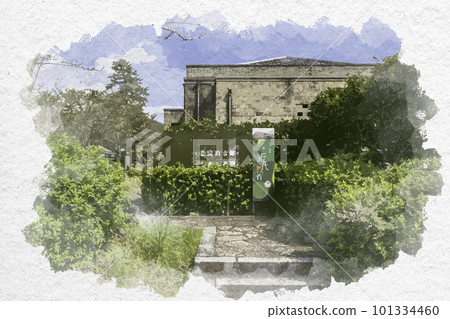 Watercolor style Iwakuni Iwakuni Chokokan Iwakuni City, Yamaguchi Prefecture 101334460