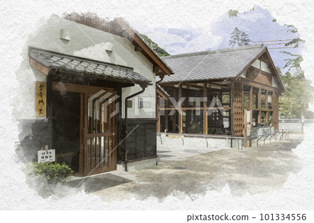 Watercolor style Iwakuni Kikko Park Kikko Unosato Iwakuni City, Yamaguchi Prefecture 101334556