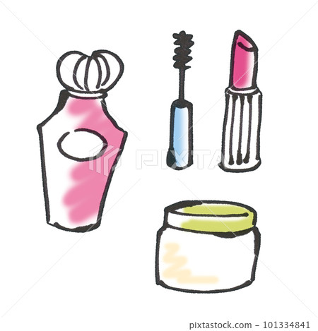 Handwritten style cosmetic illustration 101334841