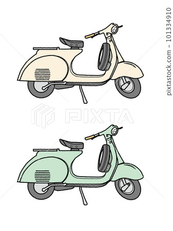 不同顏色的 Vespa 不同顏色的 Vespa 101334910