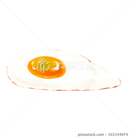 Realistic fried egg illustration material Parsley 101334974