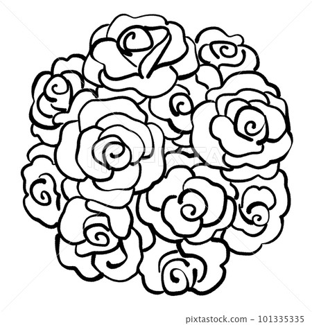 黑白玫瑰圖 黑白玫瑰圖 101335335