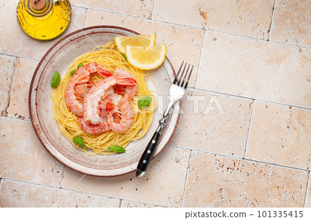 Pasta with shrimps Pasta with shrimps 101335415