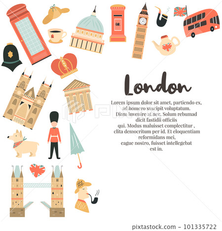 London background, design with Big Ben, Tower 101335722
