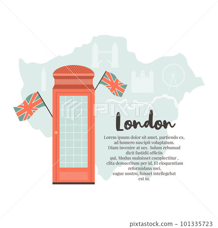 London background, design with red phone box London background, design with red phone box 101335723