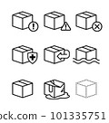 Parcel problem symbol of online shopping. 101335751