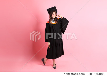 Girl with Graduation Gown 101336088