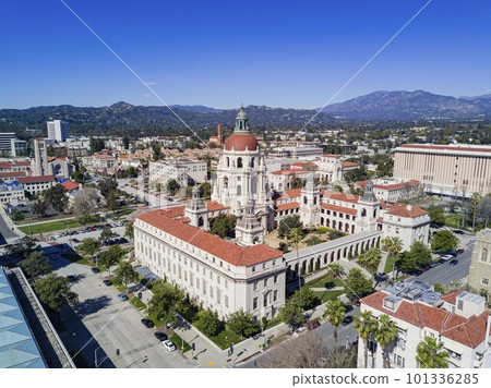 Aerial view of the Pasadena City Hall Aerial view of the Pasadena City Hall 101336285
